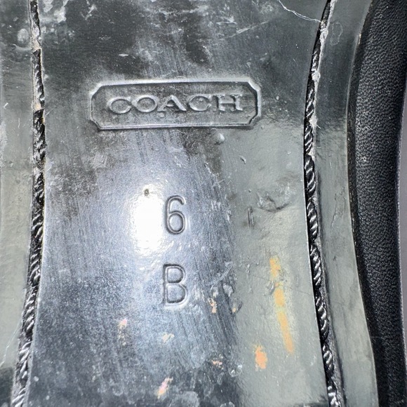 Coach Eileen BlackLeather Slip On Loafers Size 6B - Picture 12 of 15